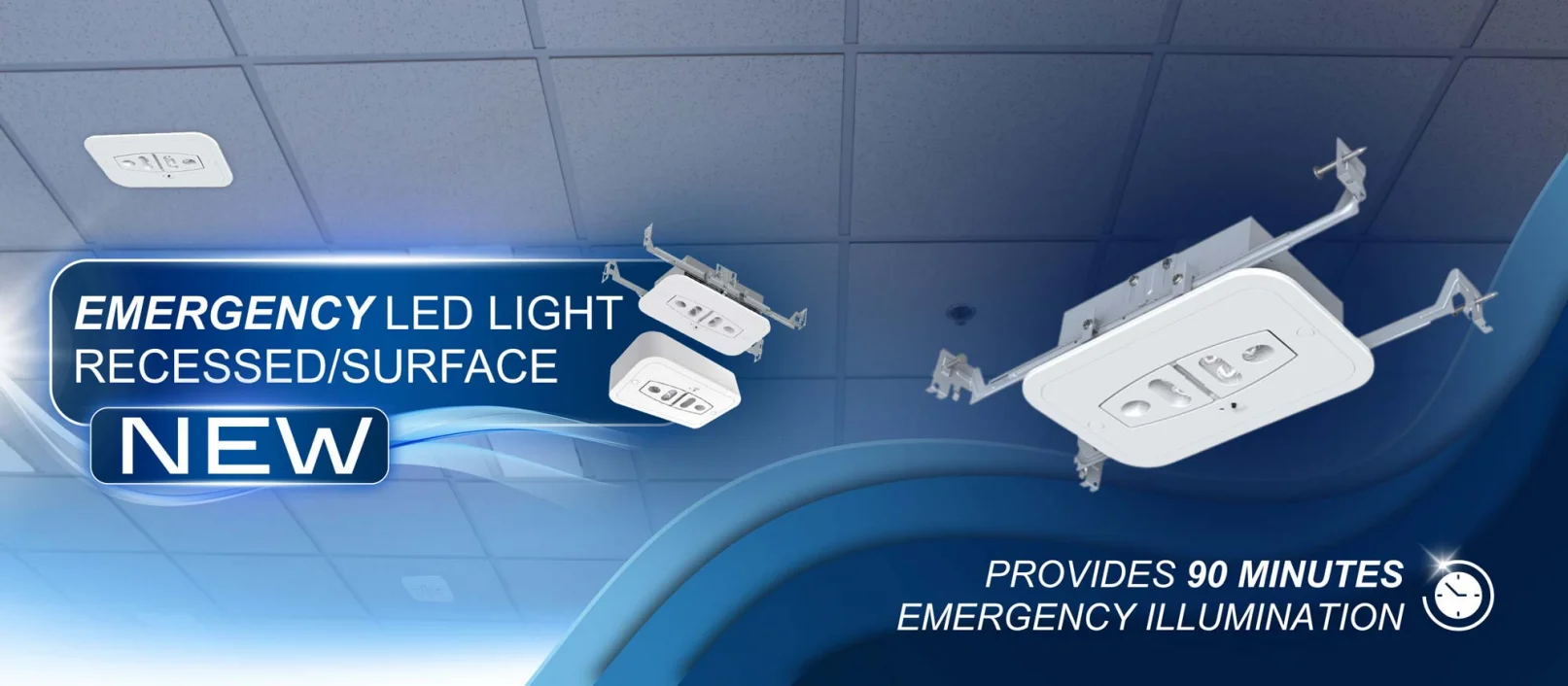 Emergency LED Light Recessed/Surface - NEW